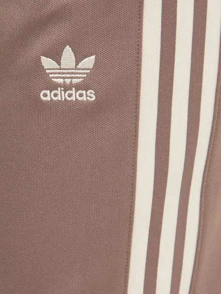 Pantaloni palazzo Adidas cu dungi plisat cu imagine albastru