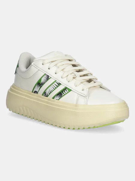 Маратонки adidas Grand Court Platform бежово