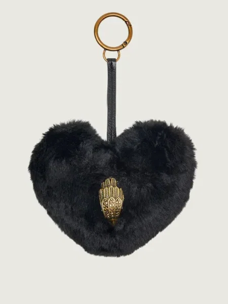 Szív mintás fülbevaló Kurt Geiger fekete