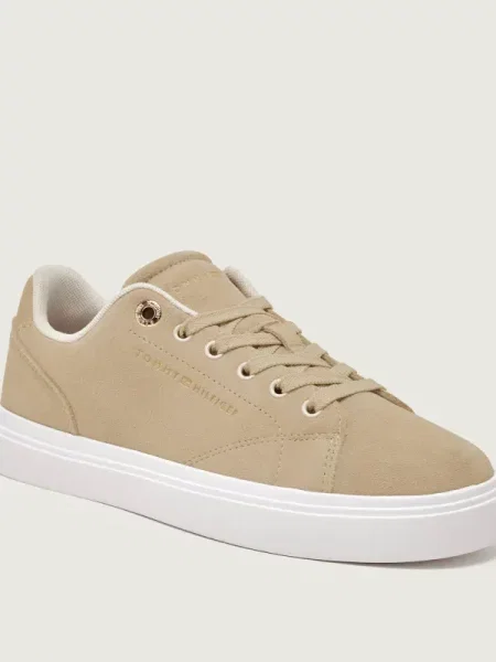 Sportcipők Tommy Hilfiger Th Feminine Cupsole Suede bézs