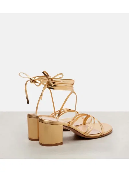 Sandale Gianvito Rossi din piele auriu