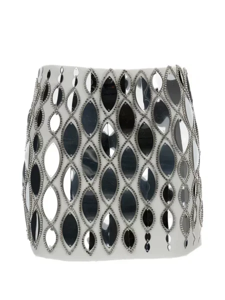 Mini fusta mini Des Phemmes de cristal mini alb