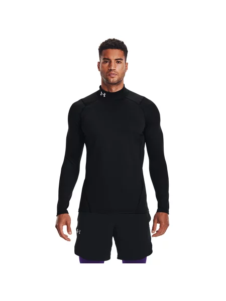 Tricou Under Armour Cg Armour Fitted Mock Black/ White L negru