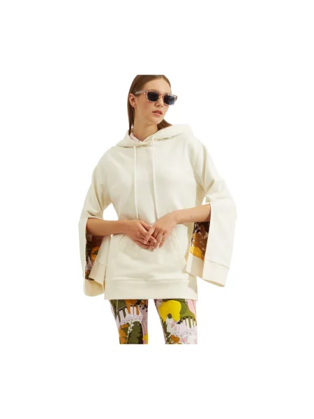 Bluza z kapturem La Doublej z kapturem beżowa