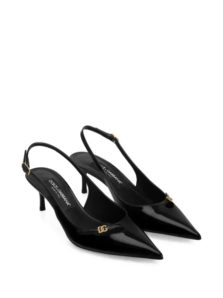 Pantofi cu toc Dolce & Gabbana cu autograf negru