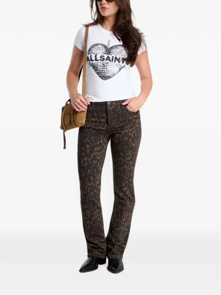 Tricou Allsaints cu imagine alb
