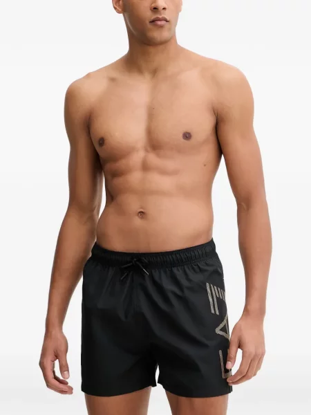 Slip de baie Ea7 Emporio Armani cu imagine cu cordon negru