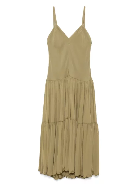 Midi šaty Jil Sander zelená