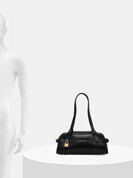 Кожаная сумка-багет Elisabetta Franchi