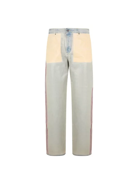 Jeansy straight leg Diesel eleganckie niebieskie