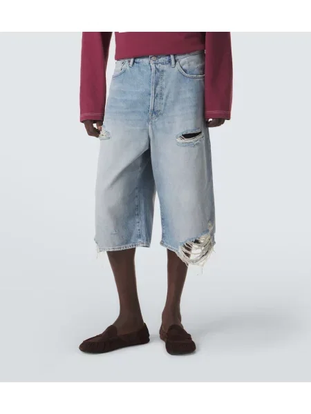Bermude Acne Studios zdrențuiți albastru