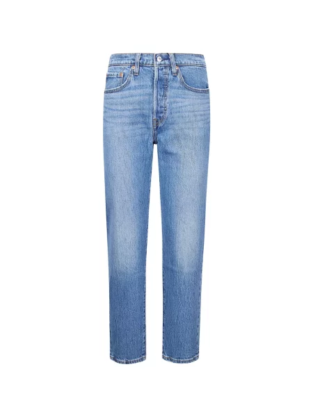 Cropp blugi drepți Levi's® zdrențuiți cu 5 buzunare albastru