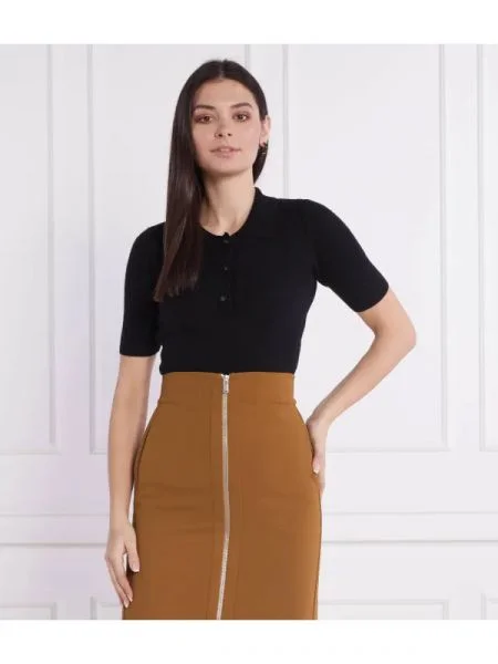 Trussardi De lână polo cu adaos de cașmir negru