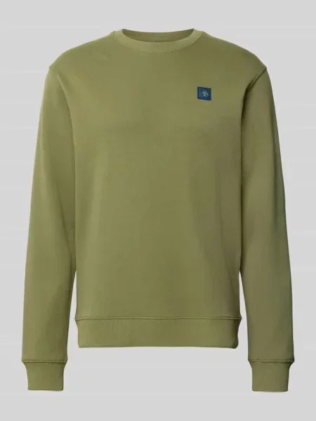 Bluza z naszywką z logo i okrągłym dekoltem Scotch & Soda zielona