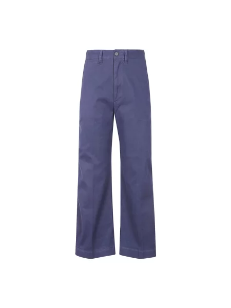 Сhinosy Ralph Lauren o krotszym kroju niebieskie