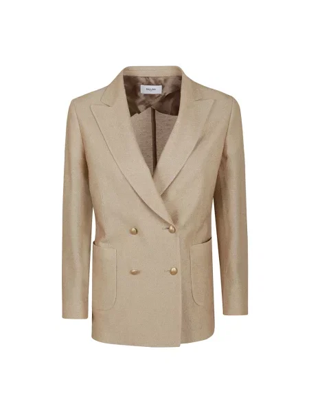 Marynarka Saulina z krótkim rękawem beżowa