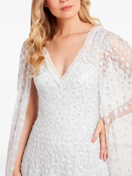 Oblekové maxi maxi šaty Needle & Thread modré