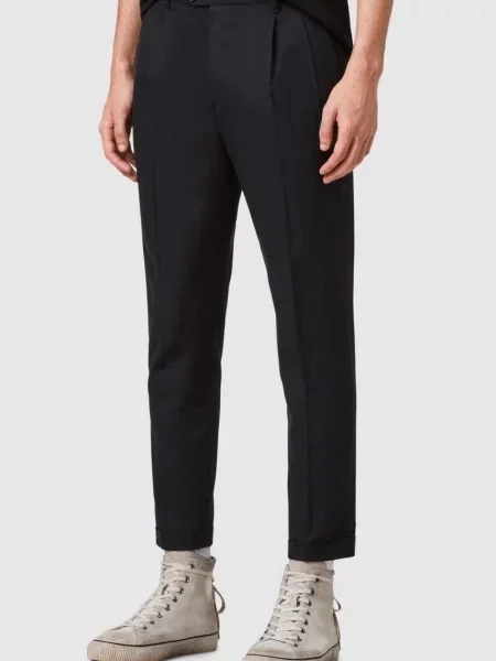 Панталони AllSaints мъжки с кройка тип карго сиво