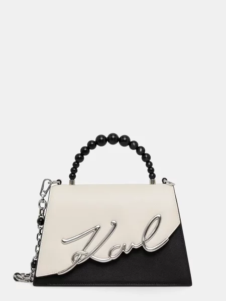 Karl Lagerfeld geantă crossbody pentru femei din piele K/SIGNATURE negru