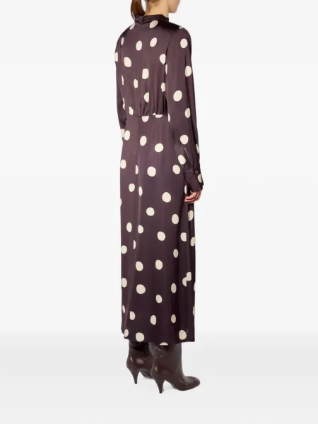 Lung rochie maxi Liviana Conti cu buline maro