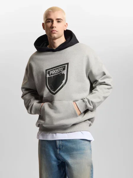 Bluza sportowa Prosto Splash Shield z kapturem szara
