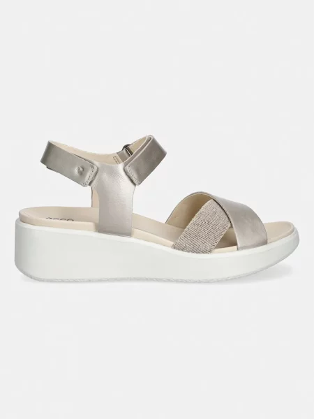 Ecco sandále dámske kožené Flowt Wedge LX W béžová