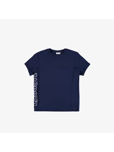 Поло Lacoste.com с круглым вырезом синее