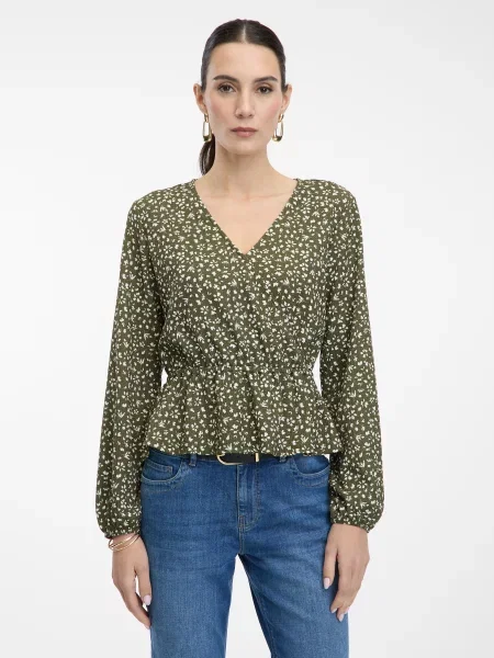 Bluză Orsay cu model floral albastru