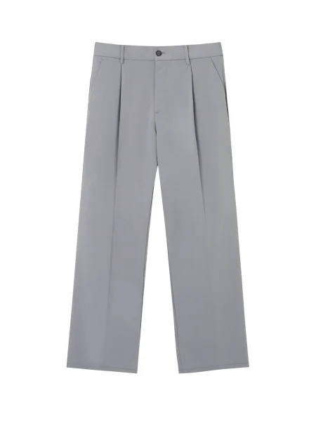 Pull&Bear Pantaloni cu dungă TAYLOR' gri