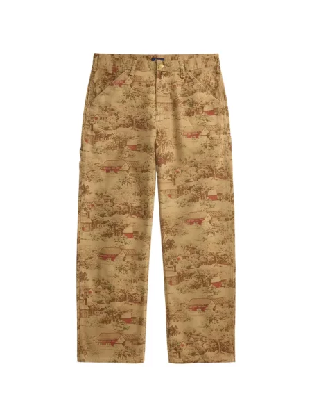 Șosete Polo Ralph Lauren cu broderie în carouri de flanelă verde