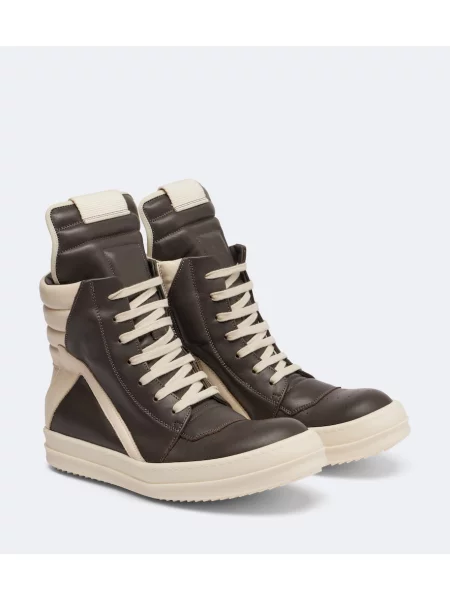 Sneakerși Rick Owens din piele maro
