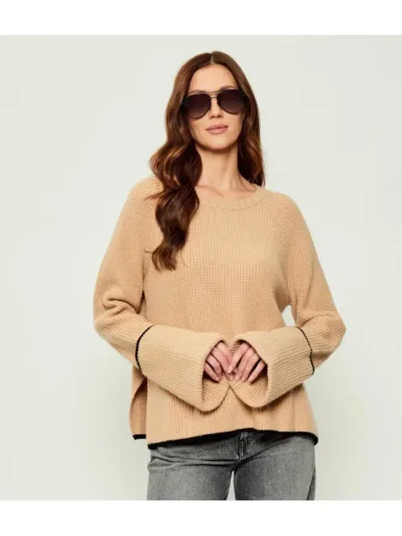 Pinko De lână pulover PROCIDA cu adaos de cașmir bej