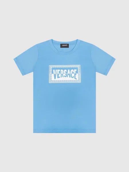 Детская футболка Versace голубая