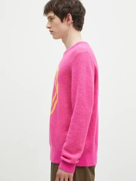 ICECREAM sweter z domieszką wełny Popsicle Crewneck różowy