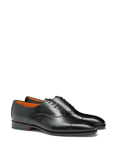 Oxford Santoni din piele negru