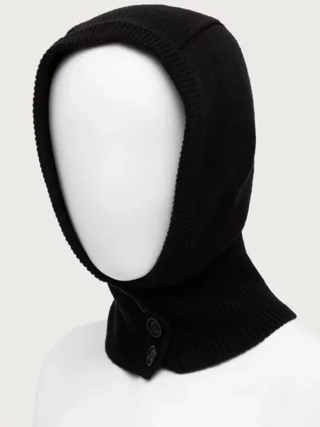 Căciulă Lacoste de lână cu glugă negru
