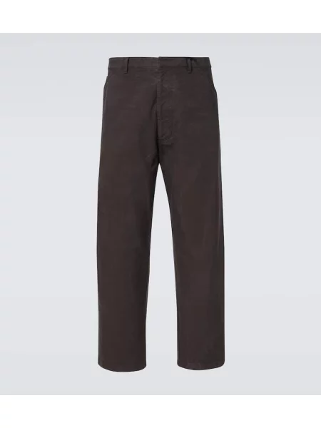 Usnjeni usnjene hlače Prada rjava