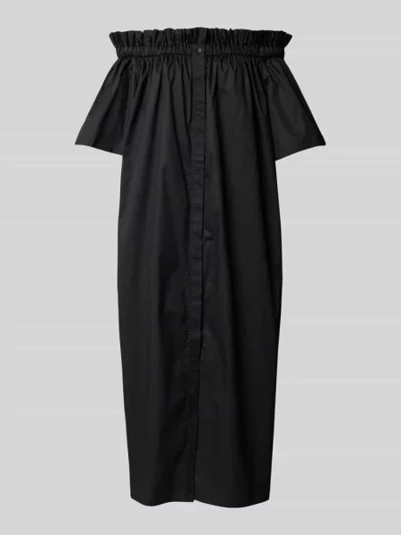 Sukienka midi z listwą guzikową model ‘SHIRLEY-DRESS’ Copenhagen Muse czarna