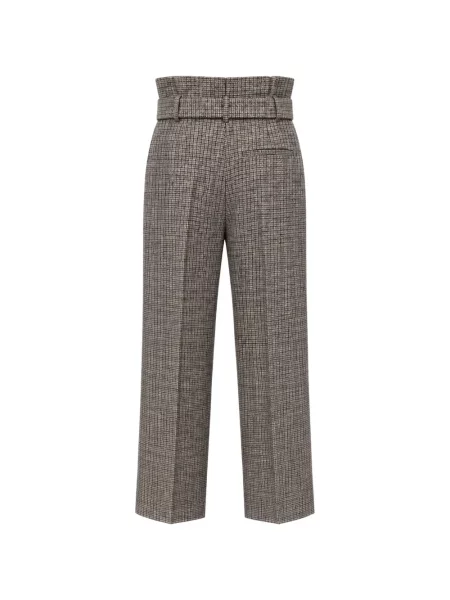 Pantaloni Etro de lână cu model pepito maro
