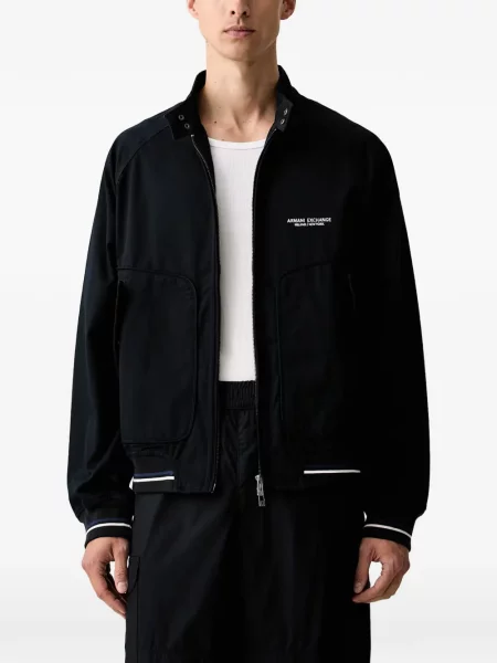 Geacă Armani Exchange cu imagine albastru
