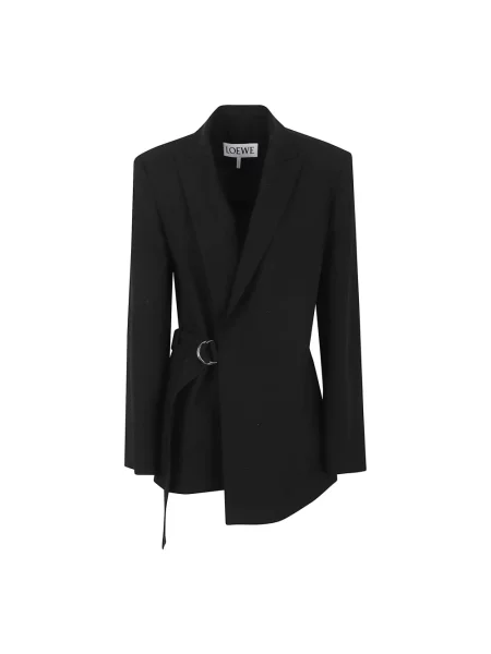 Marynarka Loewe wełniana drapowana czarna
