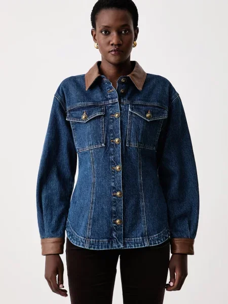 Luisa Spagnoli cămașă pentru femei din denim Silicone