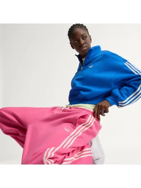 Adidas Originals Tepláky Adisignature 3 Stripes S Galonovými Pruhy růžová bílá