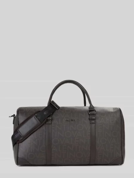 Torba weekendowa z detal z logo model KING' Valentino Bags brązowa