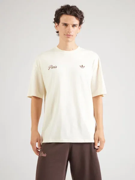 ADIDAS ORIGINALS Tričko PARIS čokoládová biela