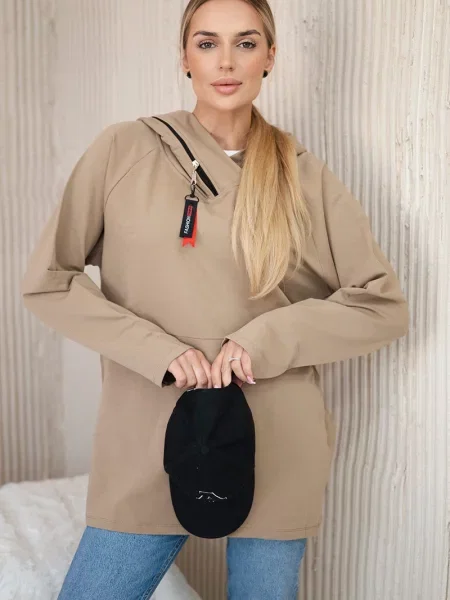 Tunică Kesi cu glugă maro