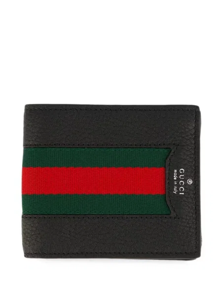 Portofel Gucci din piele cu dungi negru