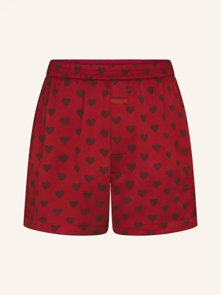 Skims Bokserki Sleep Sateen Z Satyny rot czerwone