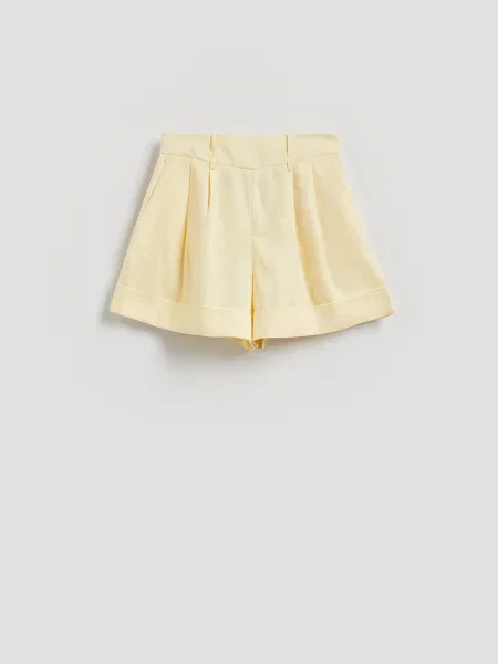 Reserved Лляні шорти світло-жовтий жовті