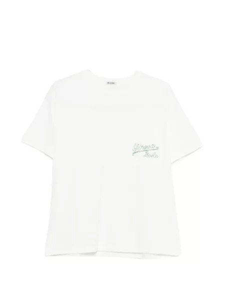 Tricou Bode cu mărgele alb